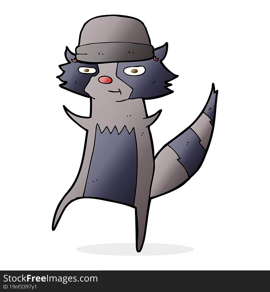 cartoon raccoon