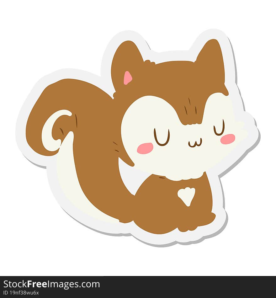 cartoon squirrel sticker