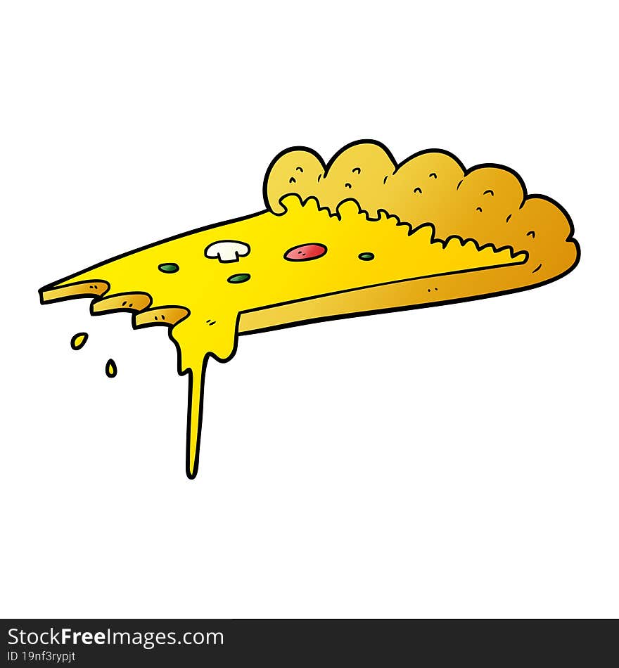 cartoon slice of pizza. cartoon slice of pizza