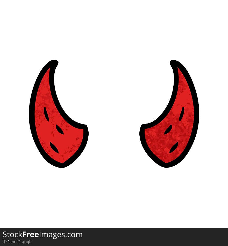 cartoon devil horns. cartoon devil horns