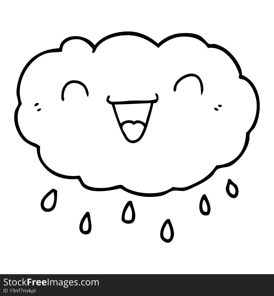 happy cartoon cloud