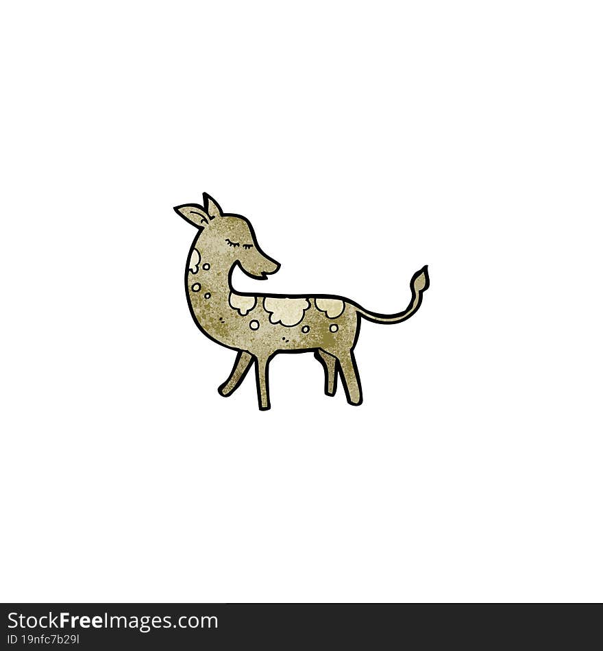 pretty cartoon deer