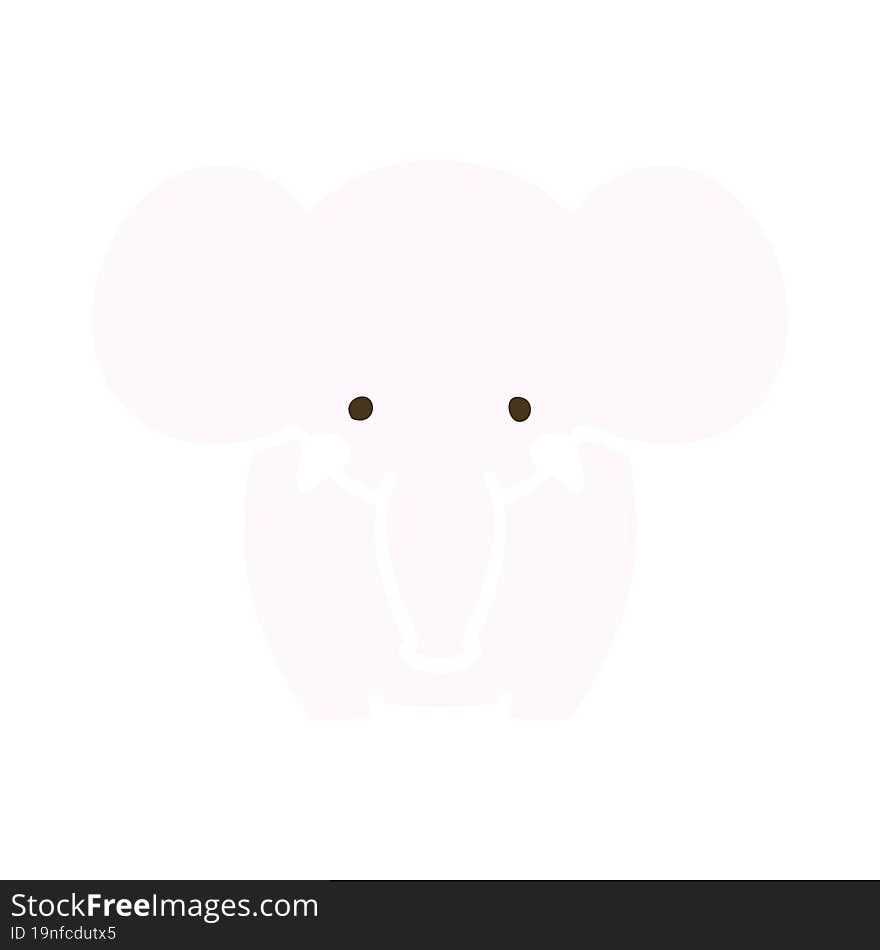 quirky hand drawn cartoon elephant