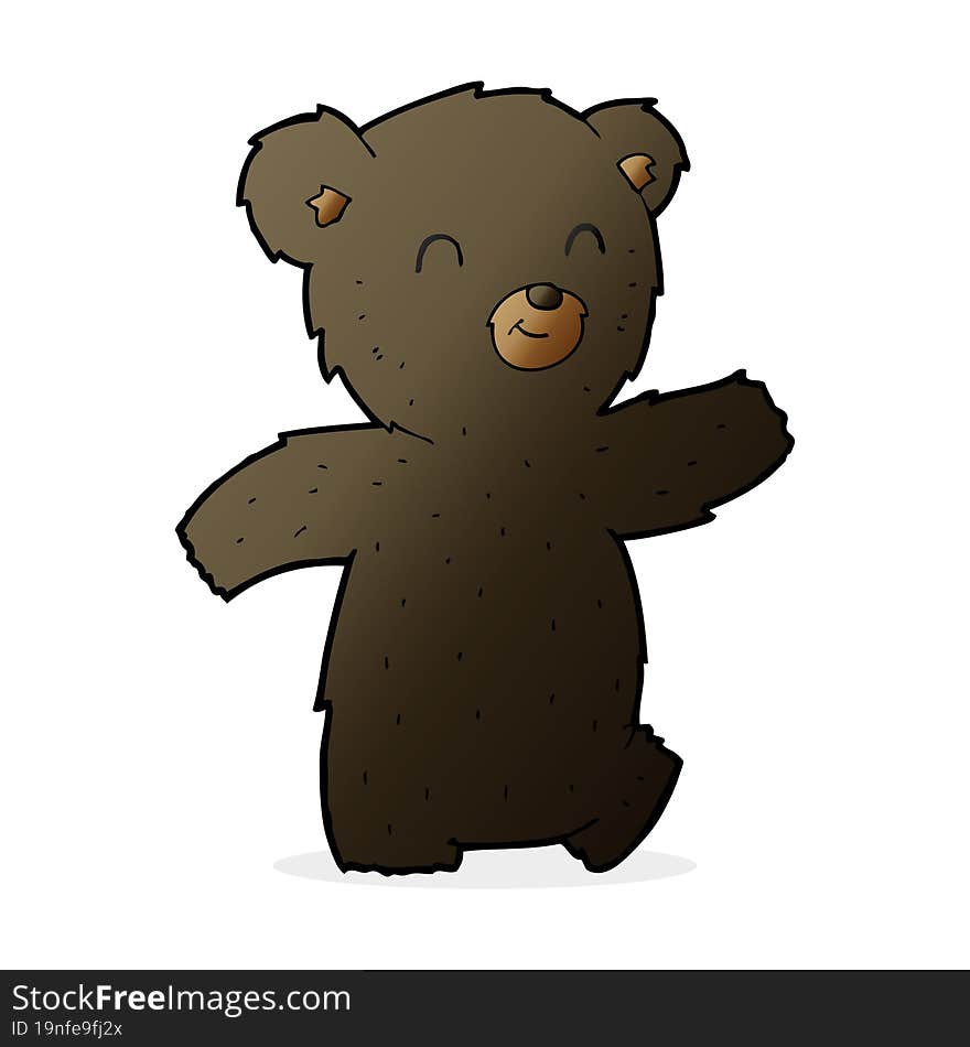 Cute Cartoon Black Bear