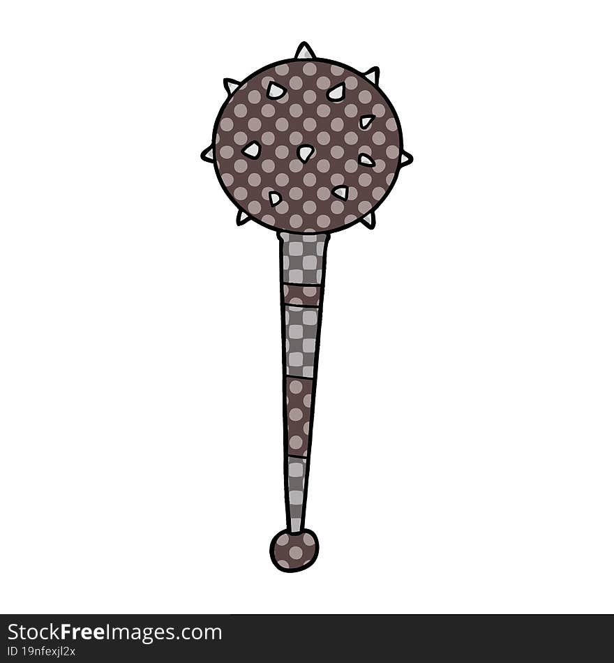 cartoon medieval mace. cartoon medieval mace