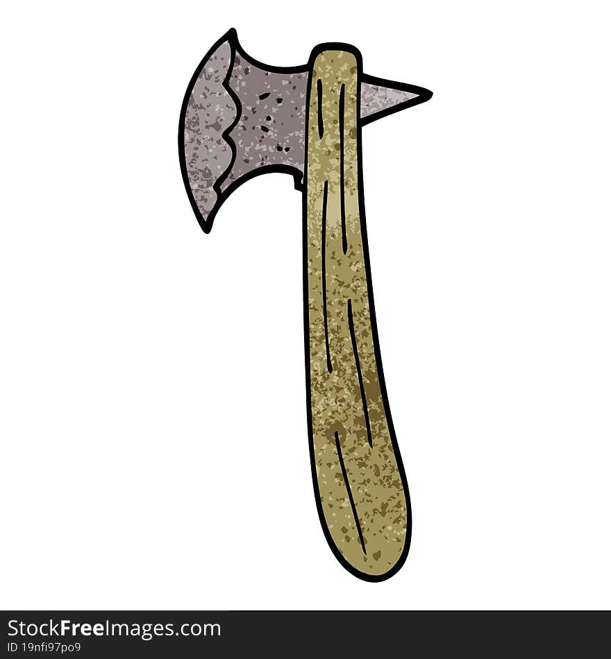 Cartoon Doodle Old Axe