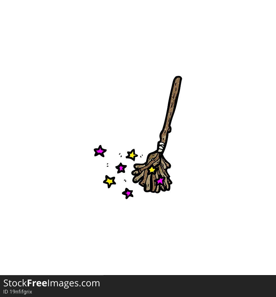 cartoon witch s broom