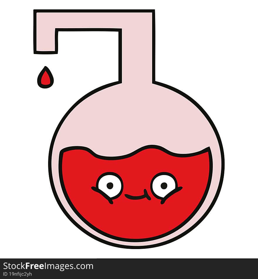 cute cartoon of a science experiment