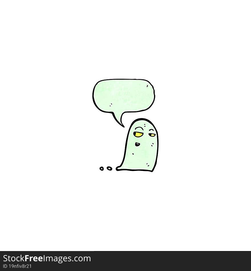 ghost with speech bubble