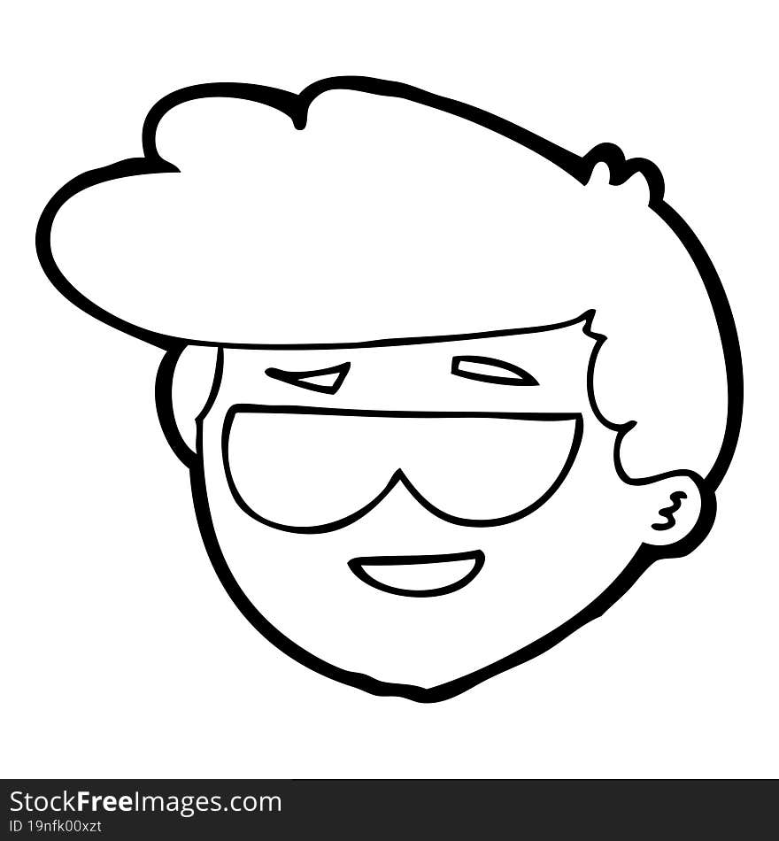 cartoon boy wearing sunglasses