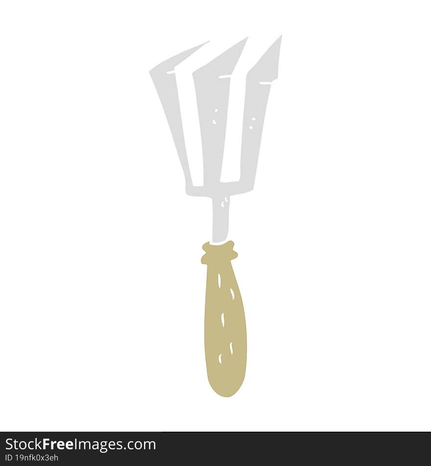 Flat Color Illustration Of A Cartoon Gardening Tool