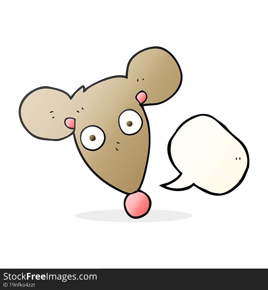 speech bubble cartoon mouse