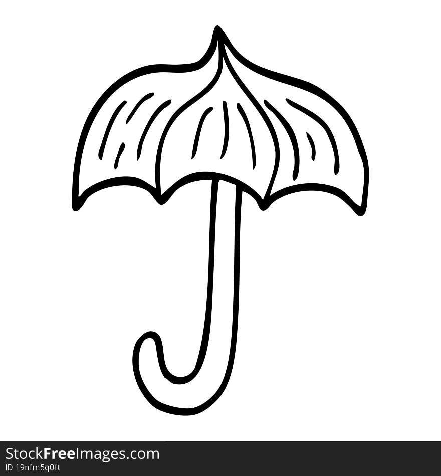 Line Drawing Cartoon Umbrella Tattoo Symbol