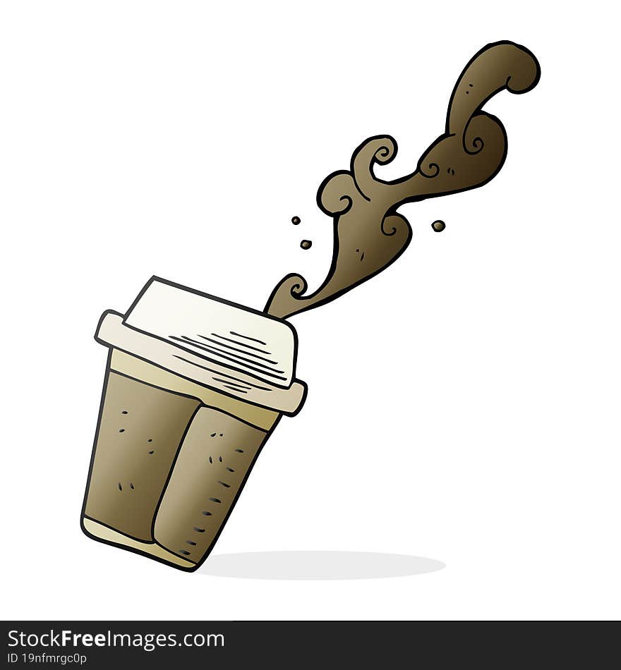 cartoon coffee spilling