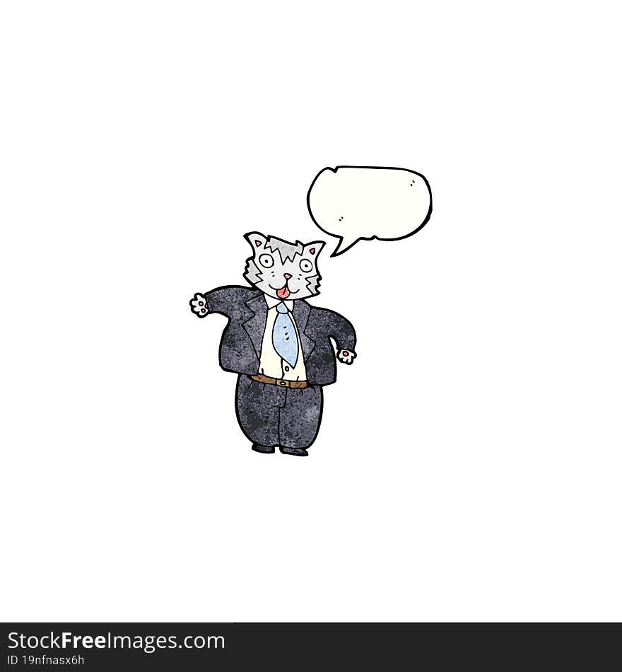 cartoon fat cat businessman