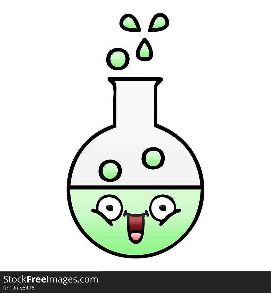 gradient shaded cartoon of a test tube