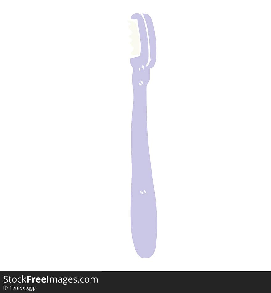 Flat Color Style Cartoon Toothbrush