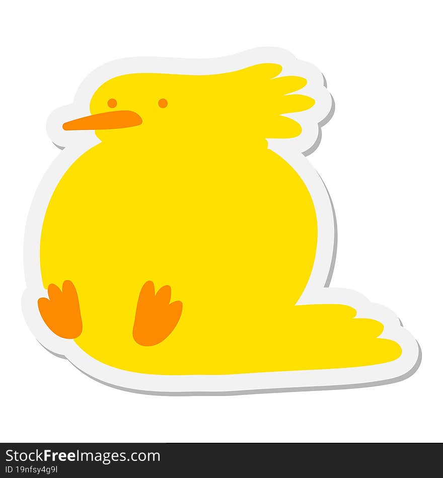 funny bird sticker