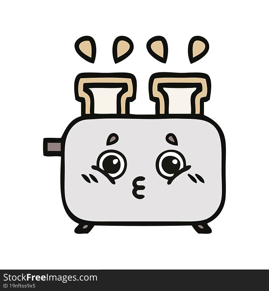 Cute Cartoon Of A Toaster