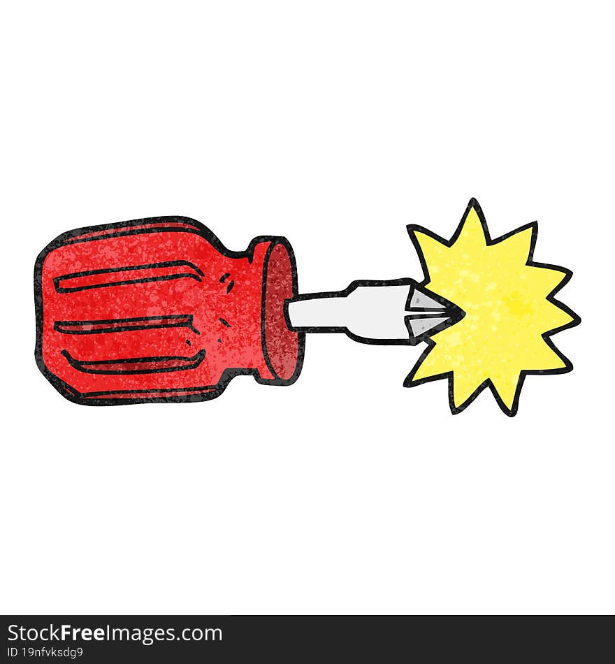 texture cartoon screwdriver