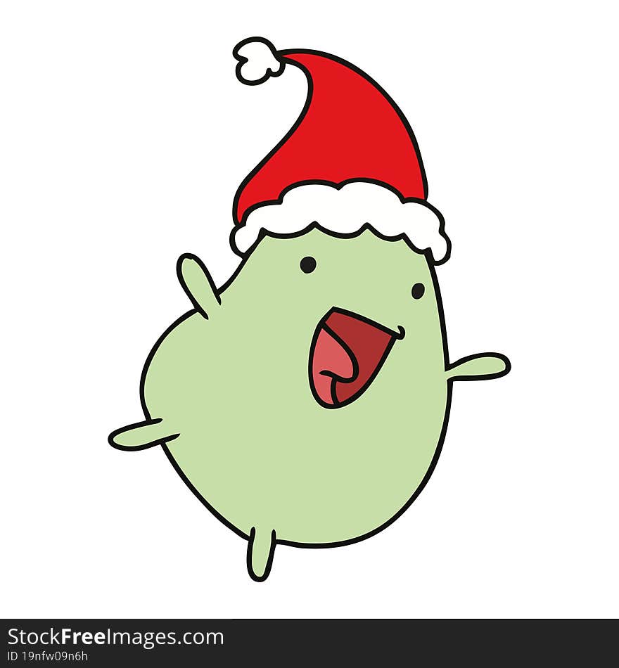 Christmas Cartoon Of Kawaii Bean