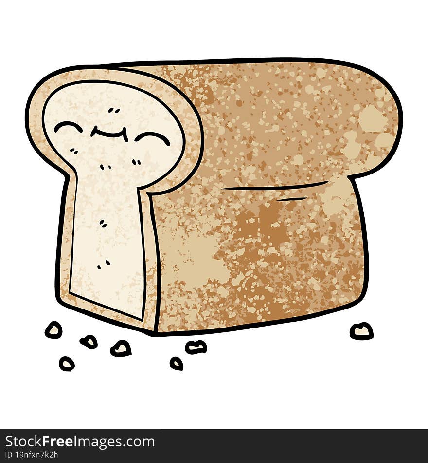 cartoon loaf of bread. cartoon loaf of bread