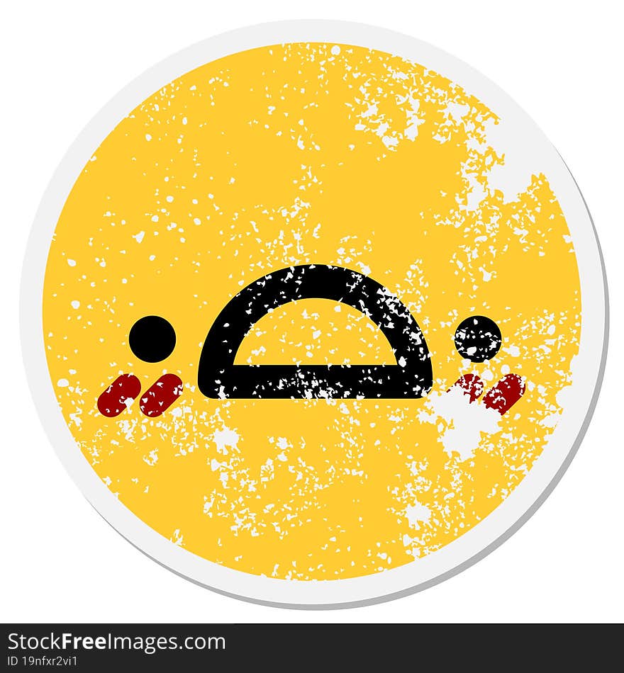 Unpleasant Surprise Face Circular Sticker