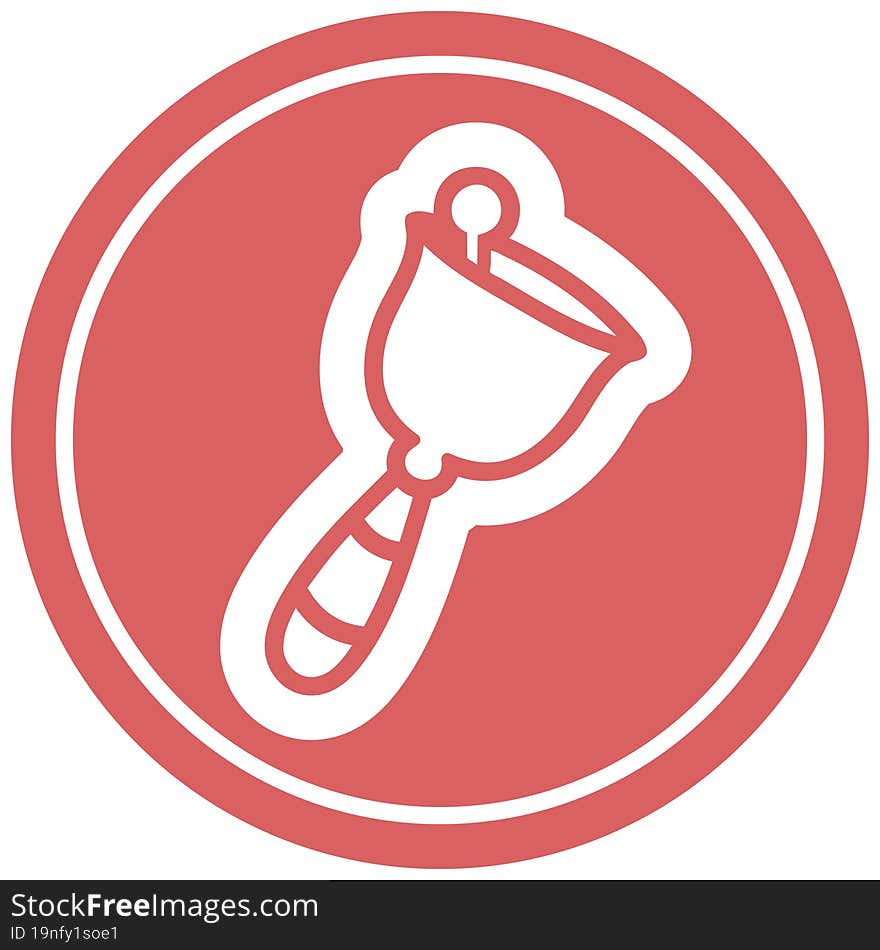 hand bell circular icon