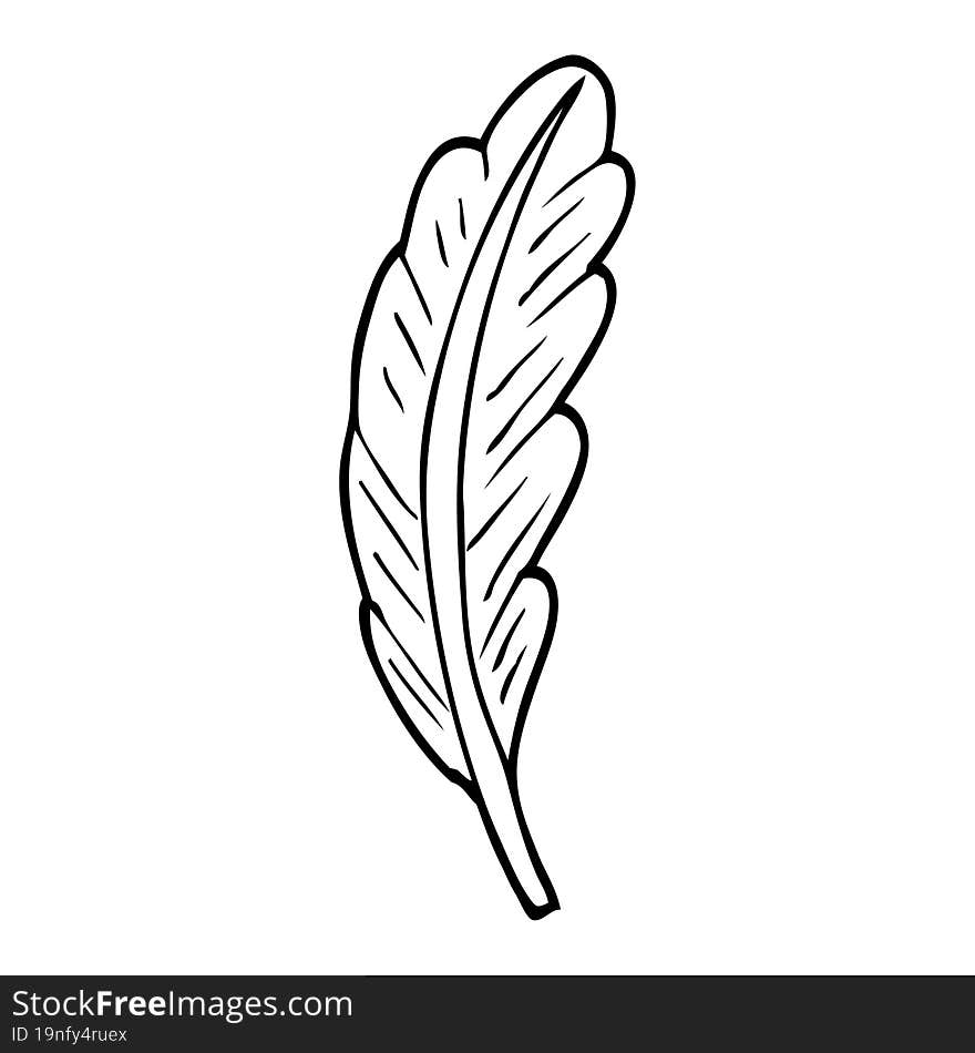 line drawing cartoon white feather