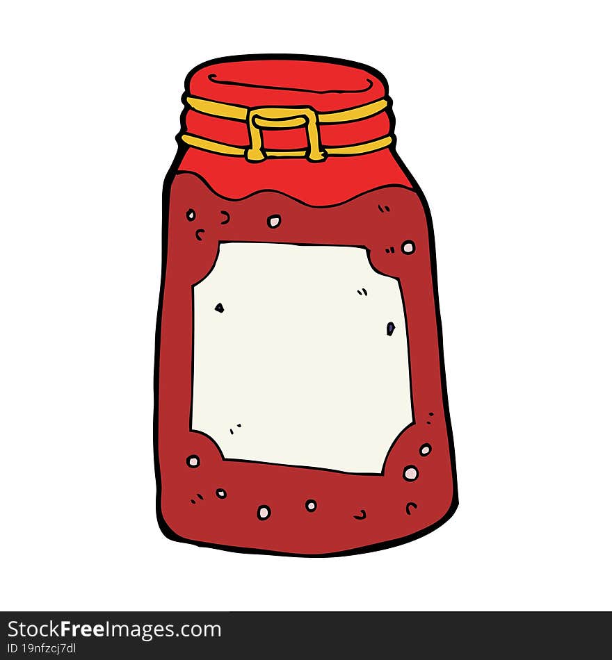 cartoon jar of jam