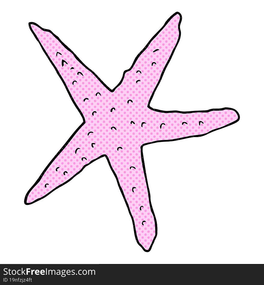 freehand drawn cartoon starfish