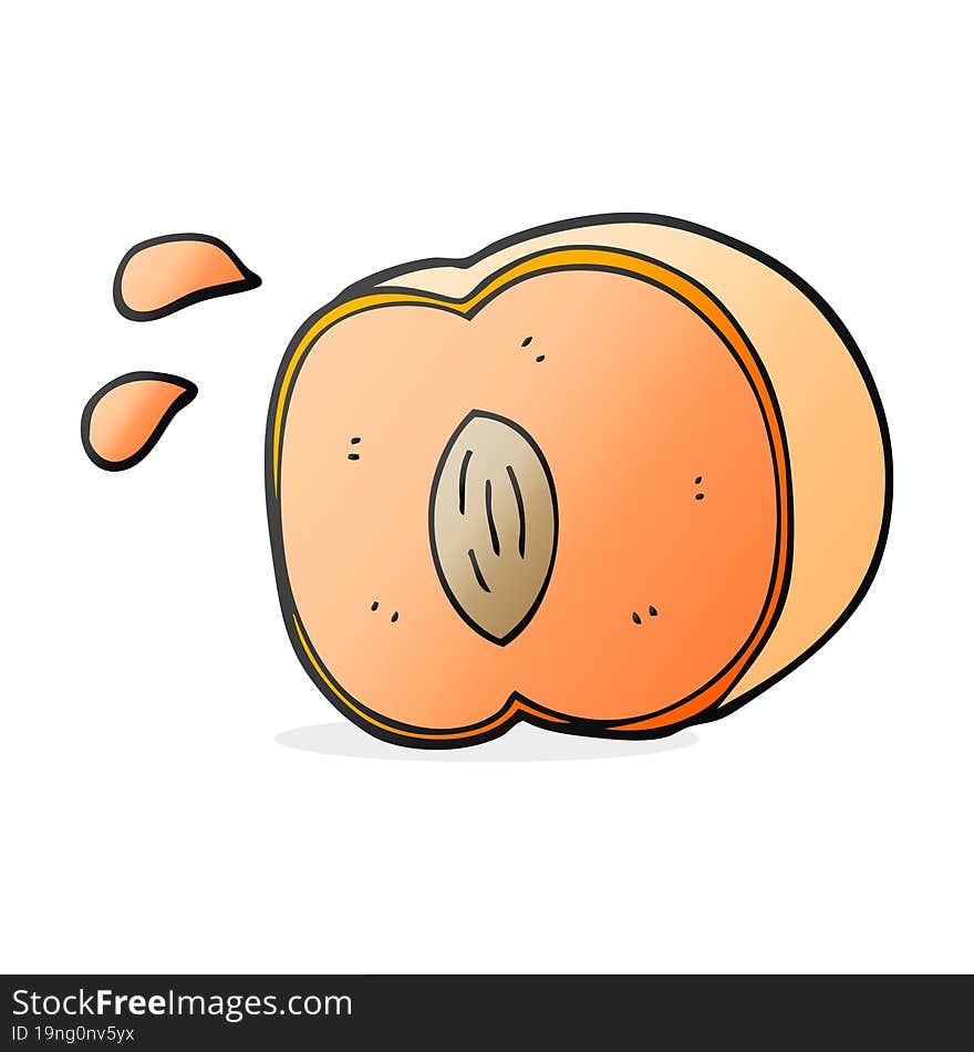 cartoon juicy peach