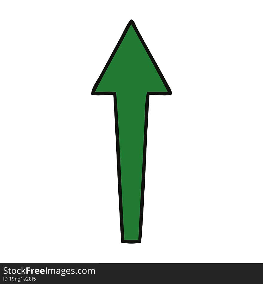 quirky hand drawn cartoon arrow