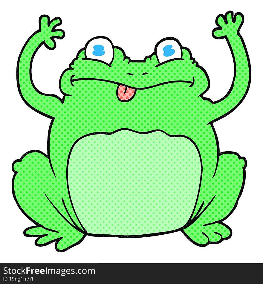 cartoon funny frog