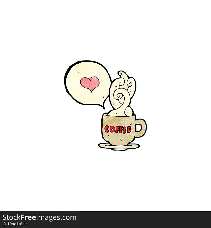 cartoon I love coffee mug