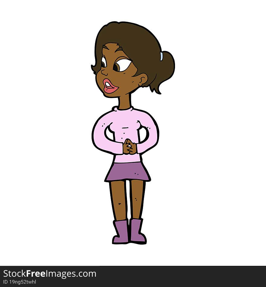 cartoon girl talking