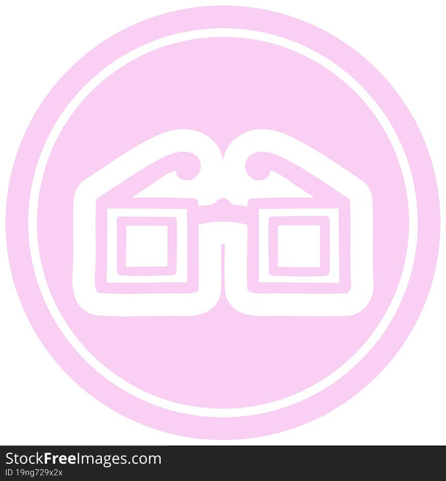 square glasses circular icon symbol