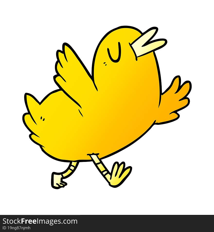 cartoon happy bird. cartoon happy bird