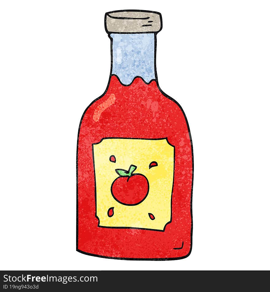 Textured Cartoon Ketchup