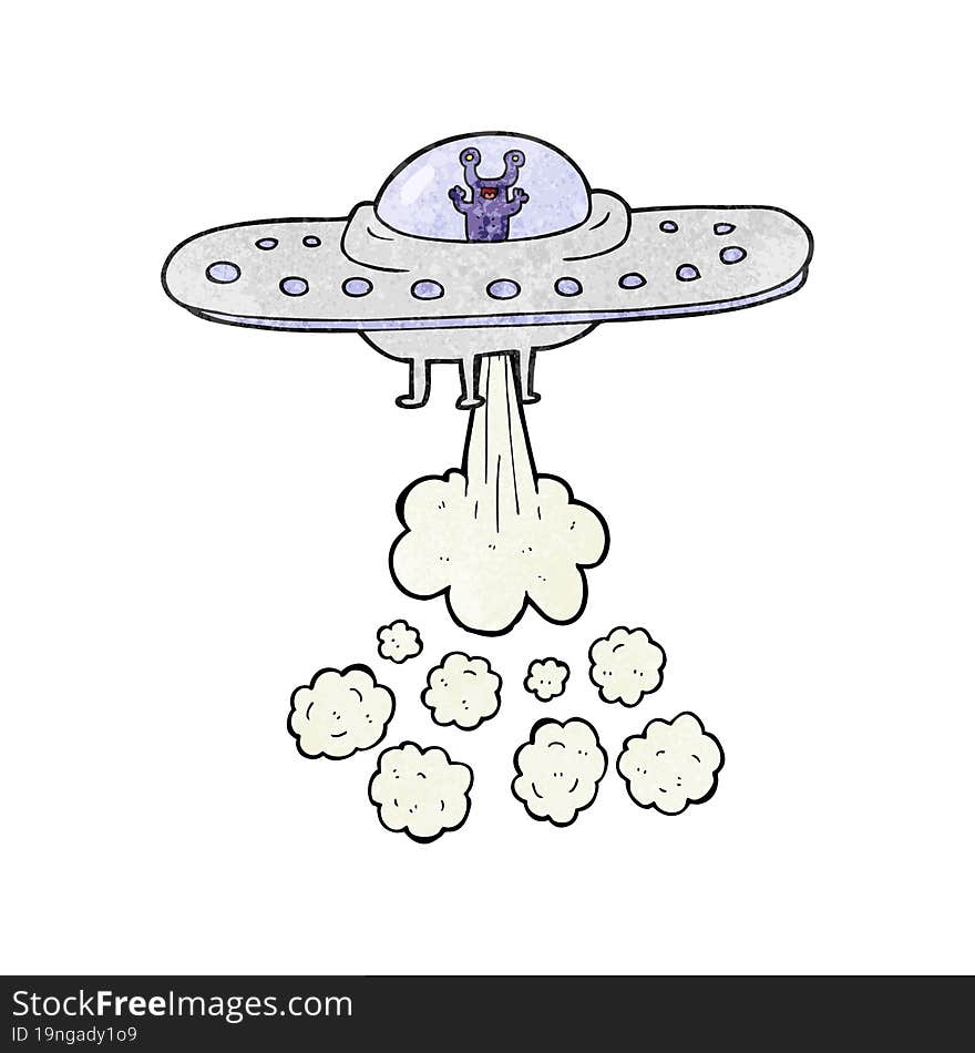 textured cartoon flying saucer