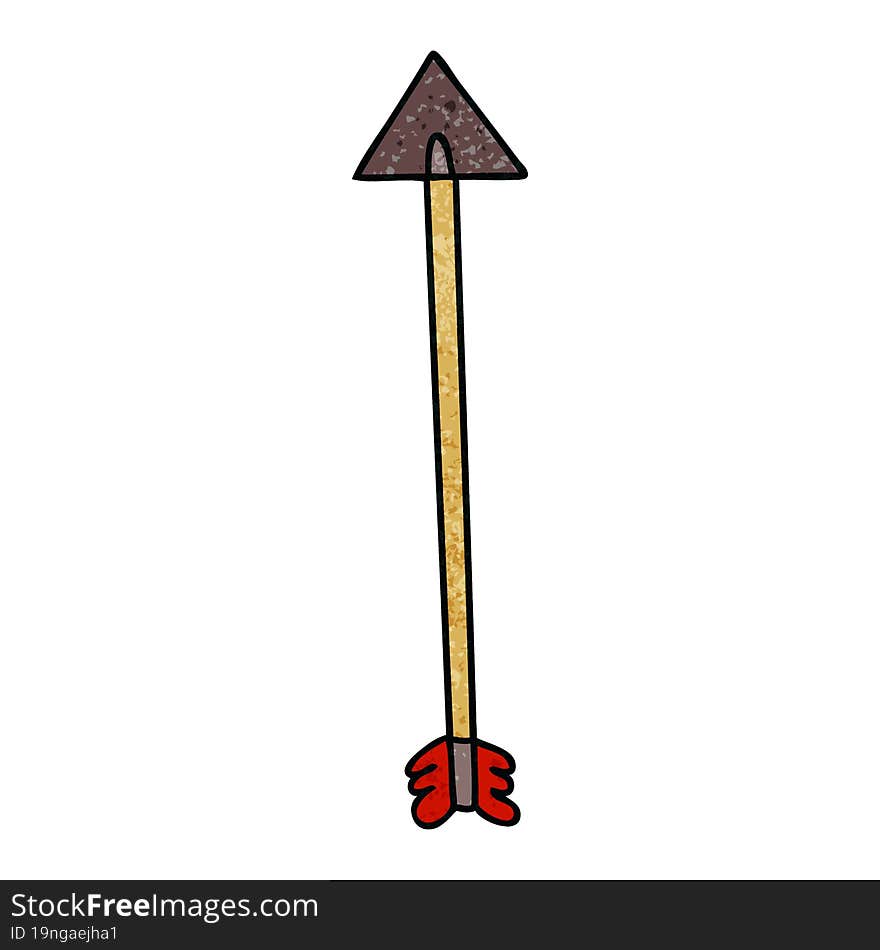 quirky hand drawn cartoon arrow