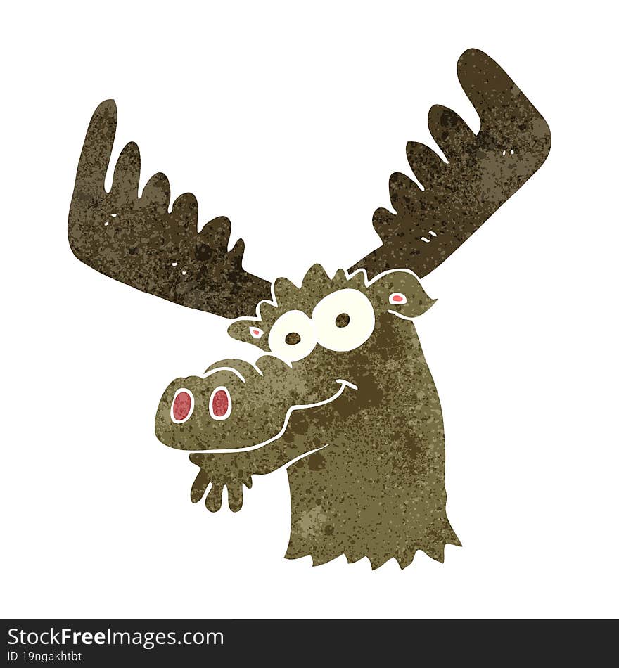 Retro Cartoon Moose