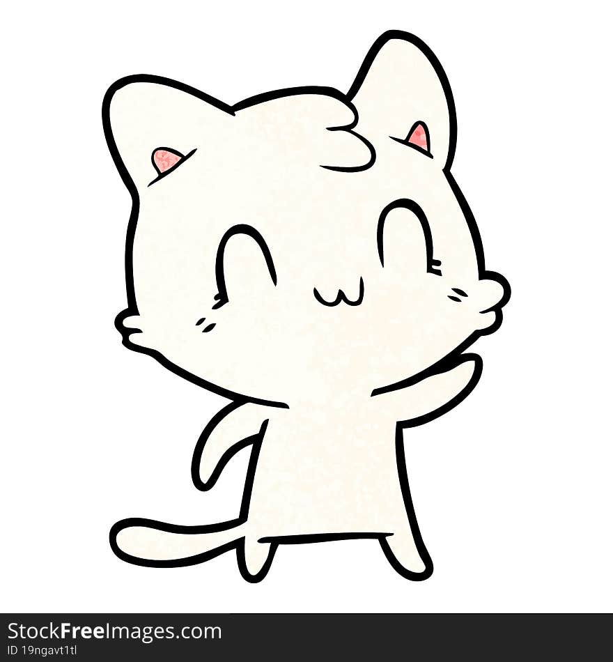 cartoon happy cat. cartoon happy cat