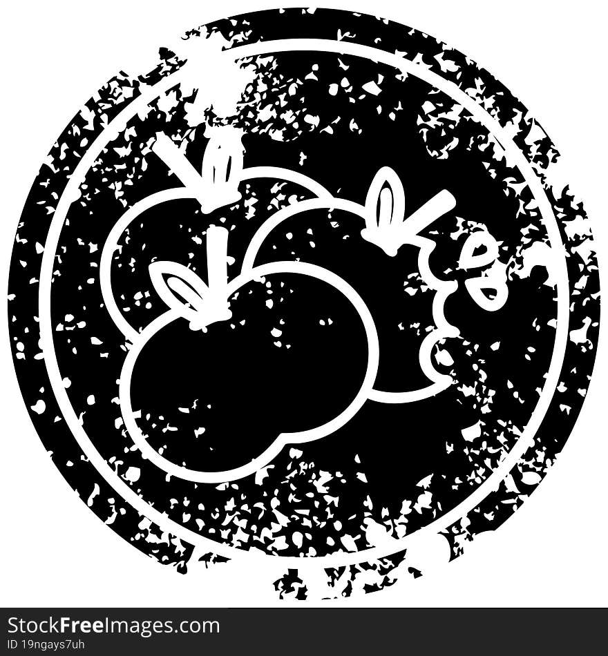 juicy apples distressed icon