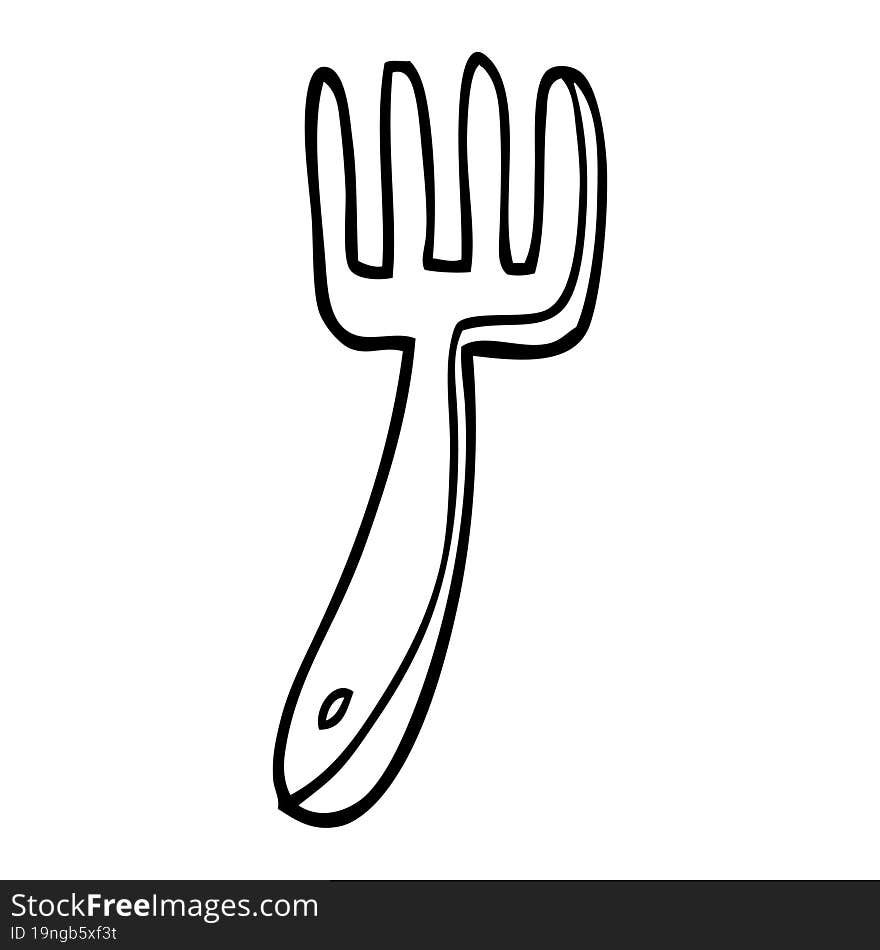 Line Drawing Cartoon Fork