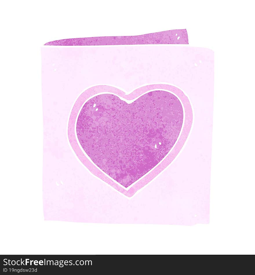 cartoon love heart card