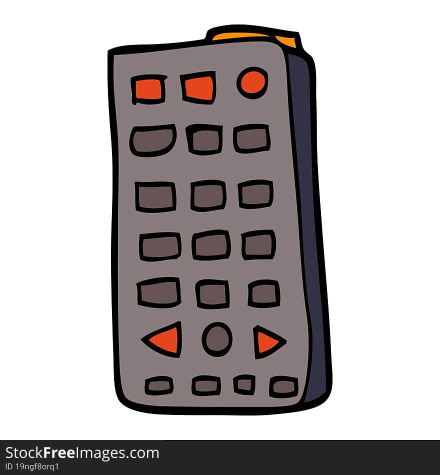 cartoon doodle remote control
