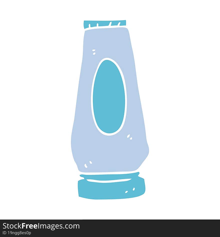 flat color illustration of a cartoon lotion