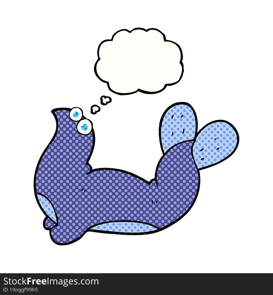 thought bubble cartoon seal