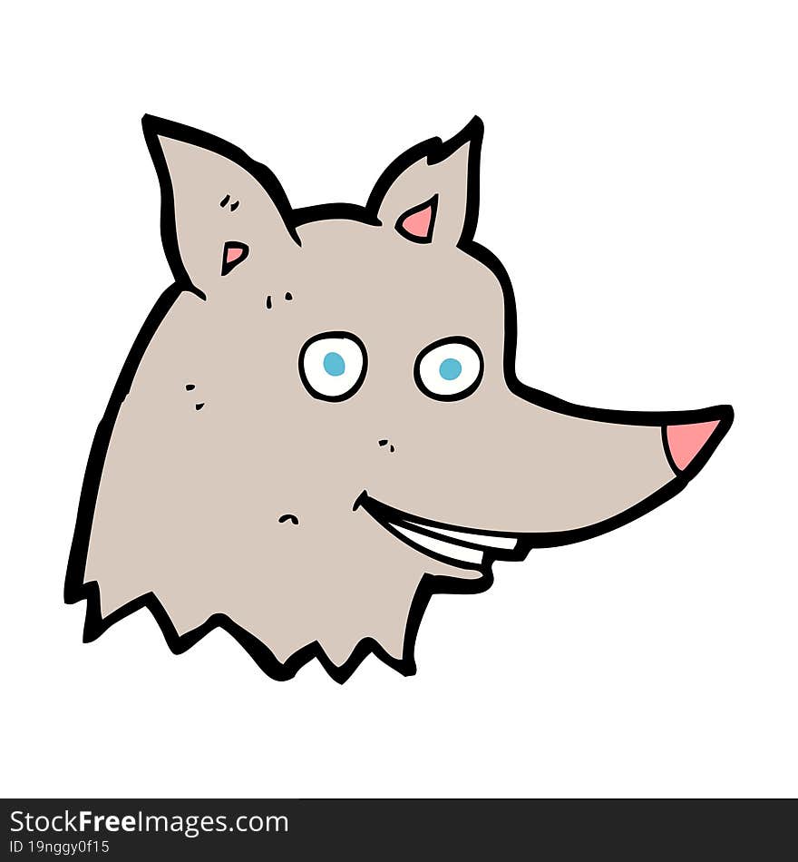 Cartoon Wolf Head